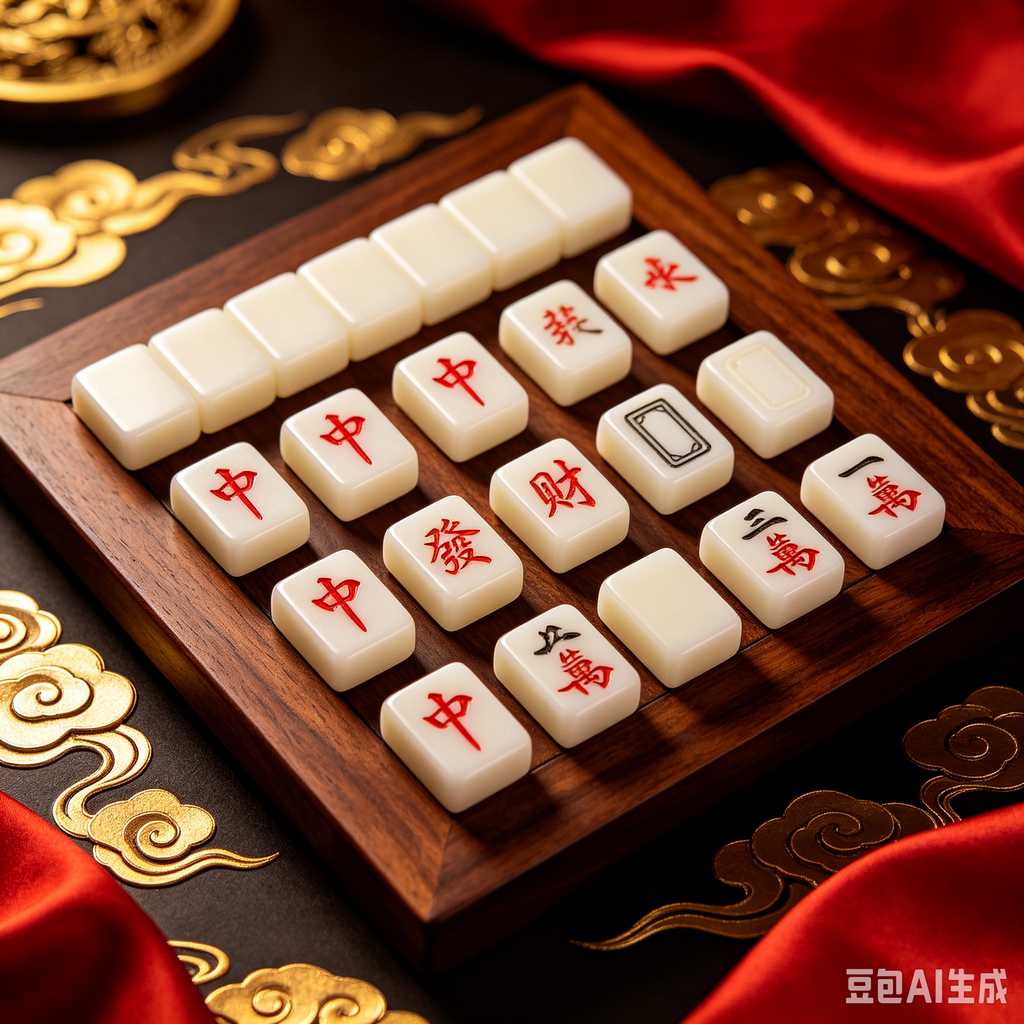 printed logo mahjong set